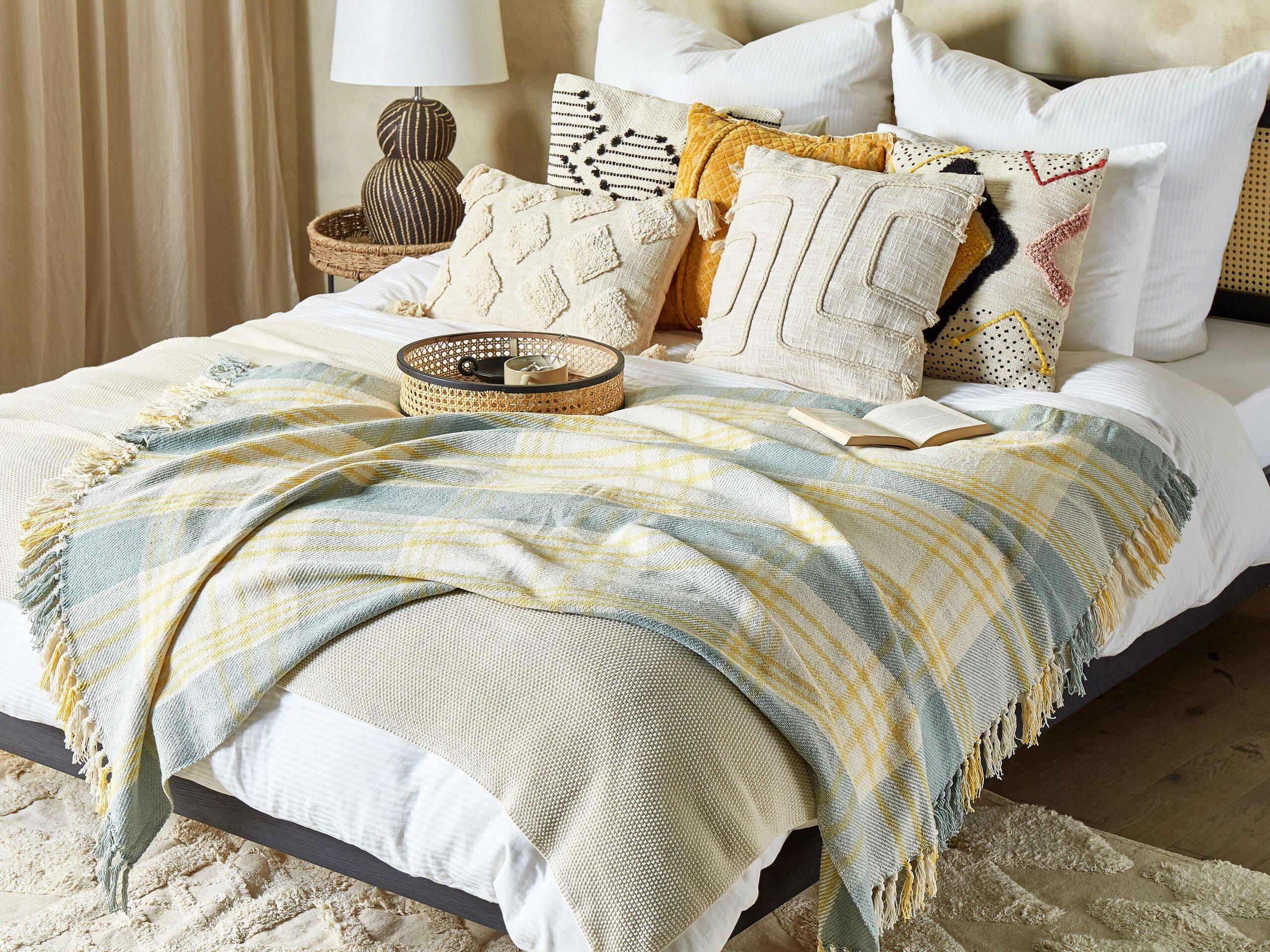 Beliani BETALI Couverture Plaid Classique en Coton  