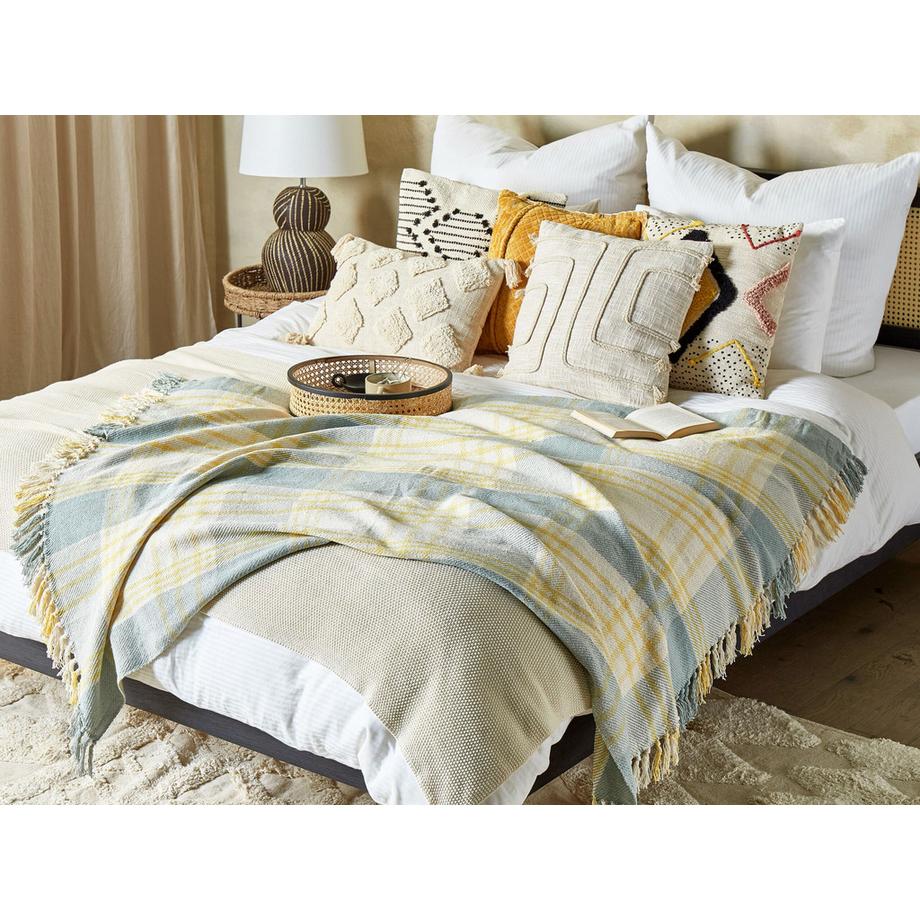 Beliani BETALI Couverture Plaid Classique en Coton  