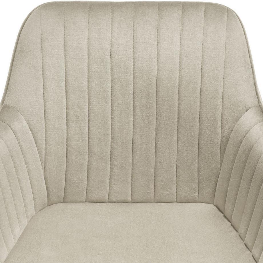 Tectake Chaise de salle à manger MARILYN en velours matelassé et rembourré  