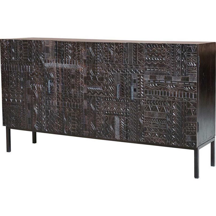 mutoni Sideboard Hieroglyph Mango dunkelbraun 150  