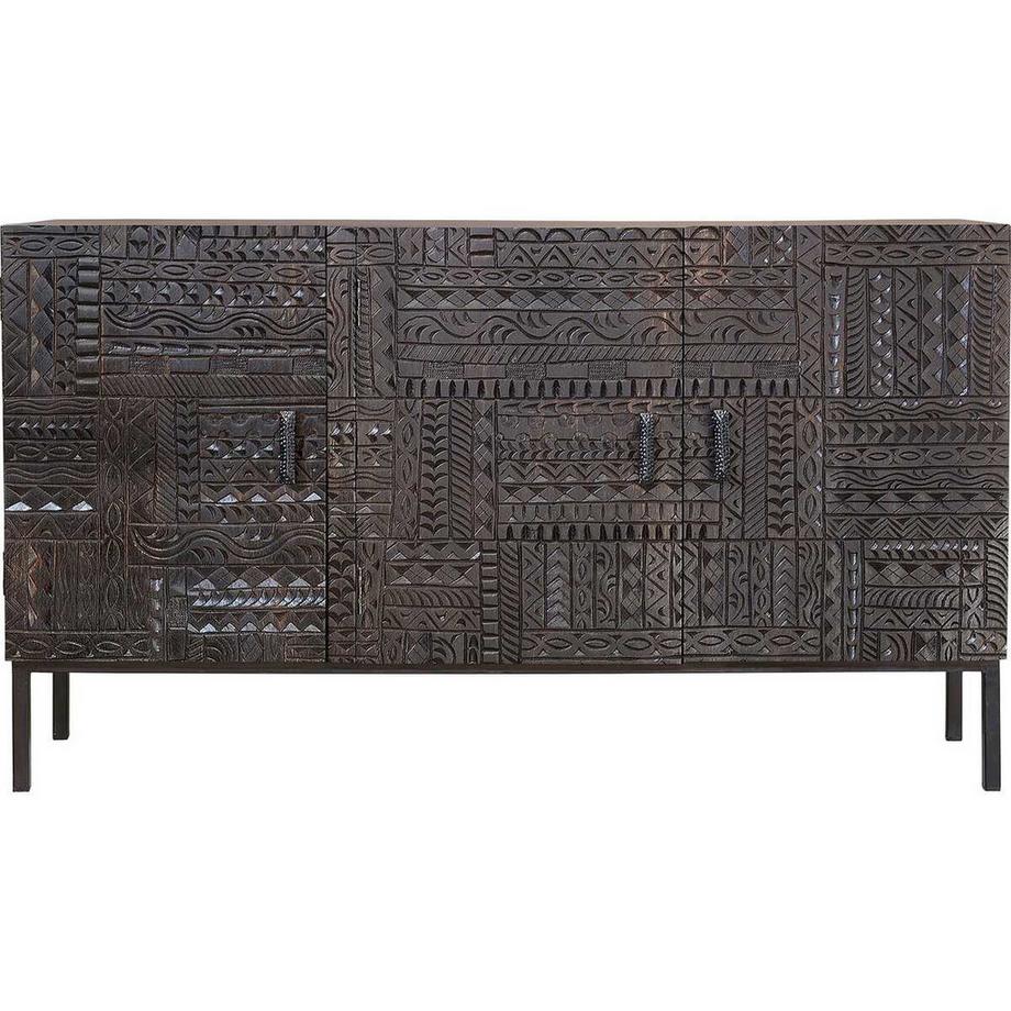 mutoni Sideboard Hieroglyph Mango dunkelbraun 150  