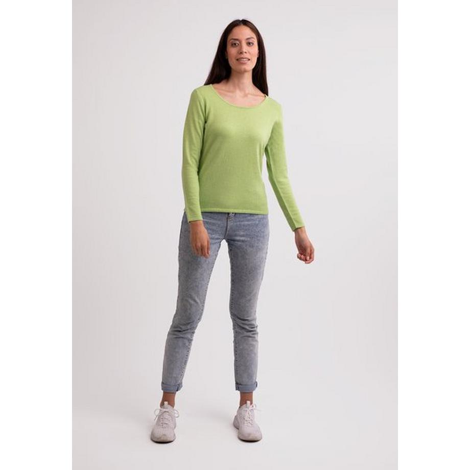 CASH-MERE.CH Recycelter Kaschmir Rundhals Pullover  