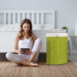 B2X Wäschekorb Ecke Bambus  