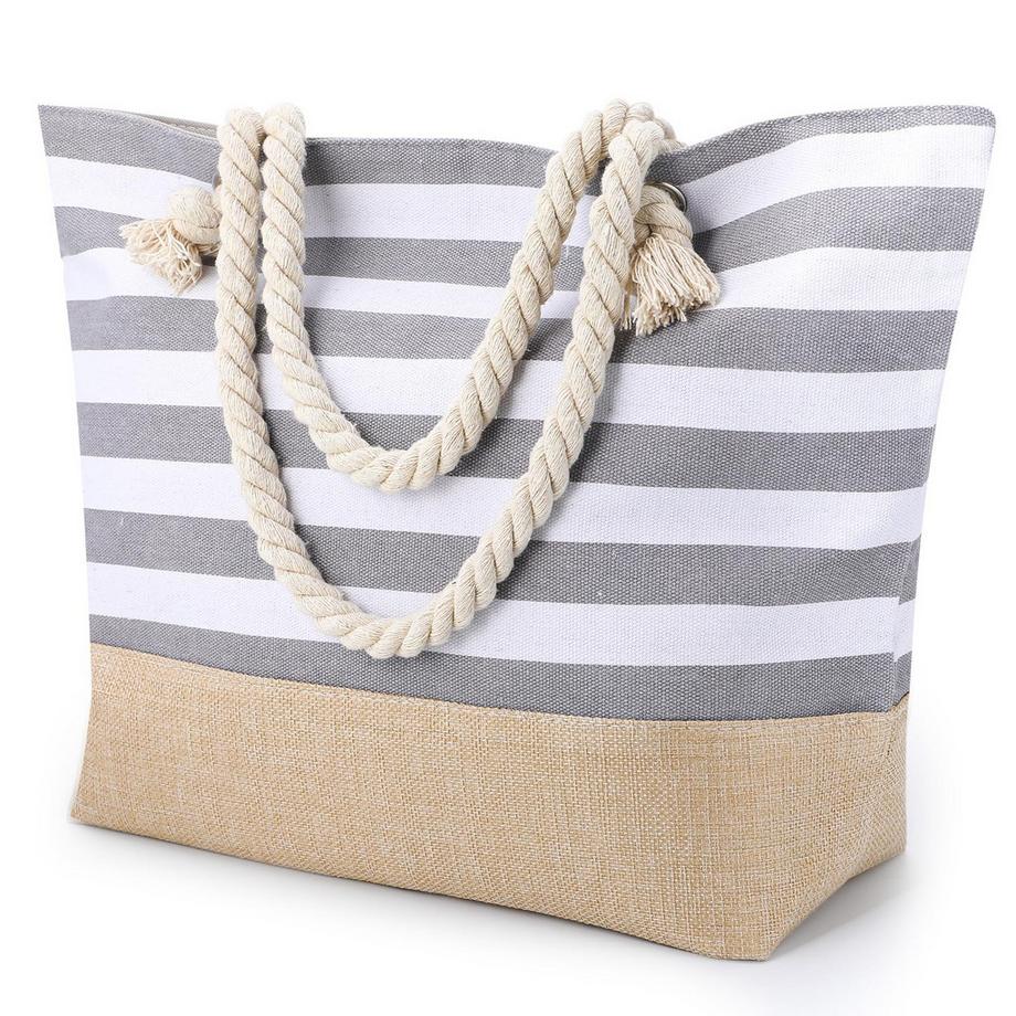 Sac fourre-tout de plage avec Fermeture Éclair, Imperméable, Sac de Voyage pour Piscine, Salle de sport, Pique-nique