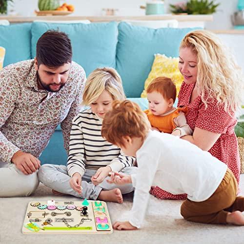 Activity-board  Busy Board | Aktivitätsbrett für Kinder - sensorisches Holzspielzeug für Kinder - Lernspielzeug für Kinder zur Entwicklung der Feinmotorik 