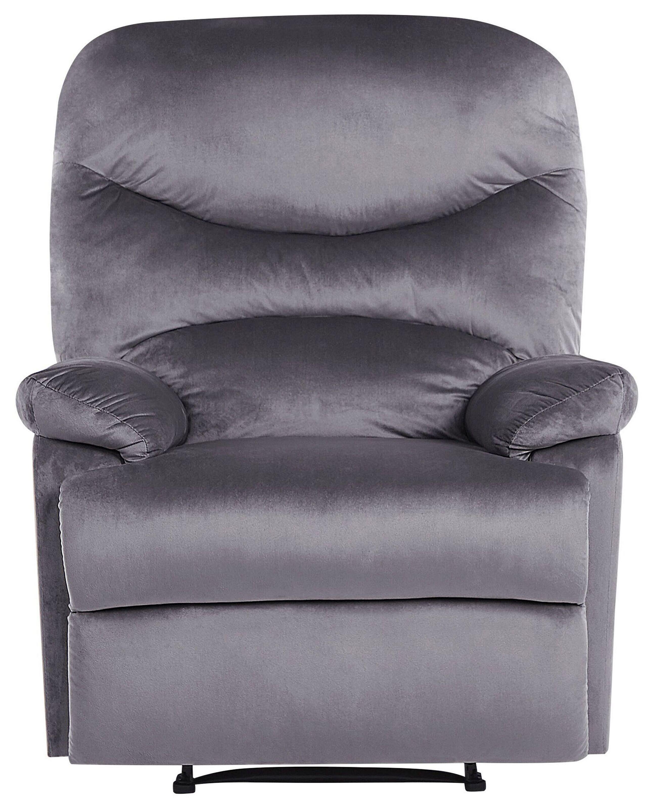 Beliani Fauteuil inclinable en Velours Industriel ESLOV  