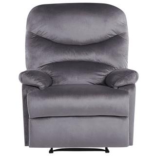 Beliani Fauteuil inclinable en Velours Industriel ESLOV  