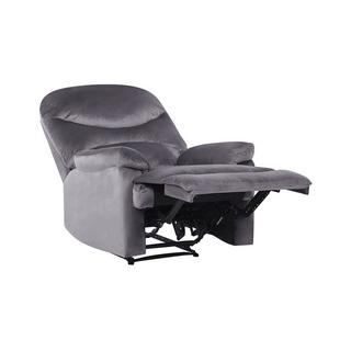 Beliani Fauteuil inclinable en Velours Industriel ESLOV  