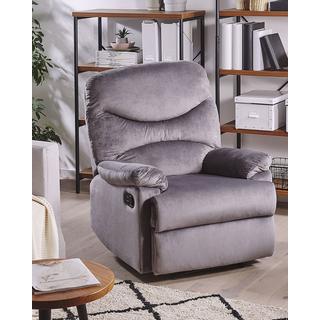 Beliani Fauteuil inclinable en Velours Industriel ESLOV  