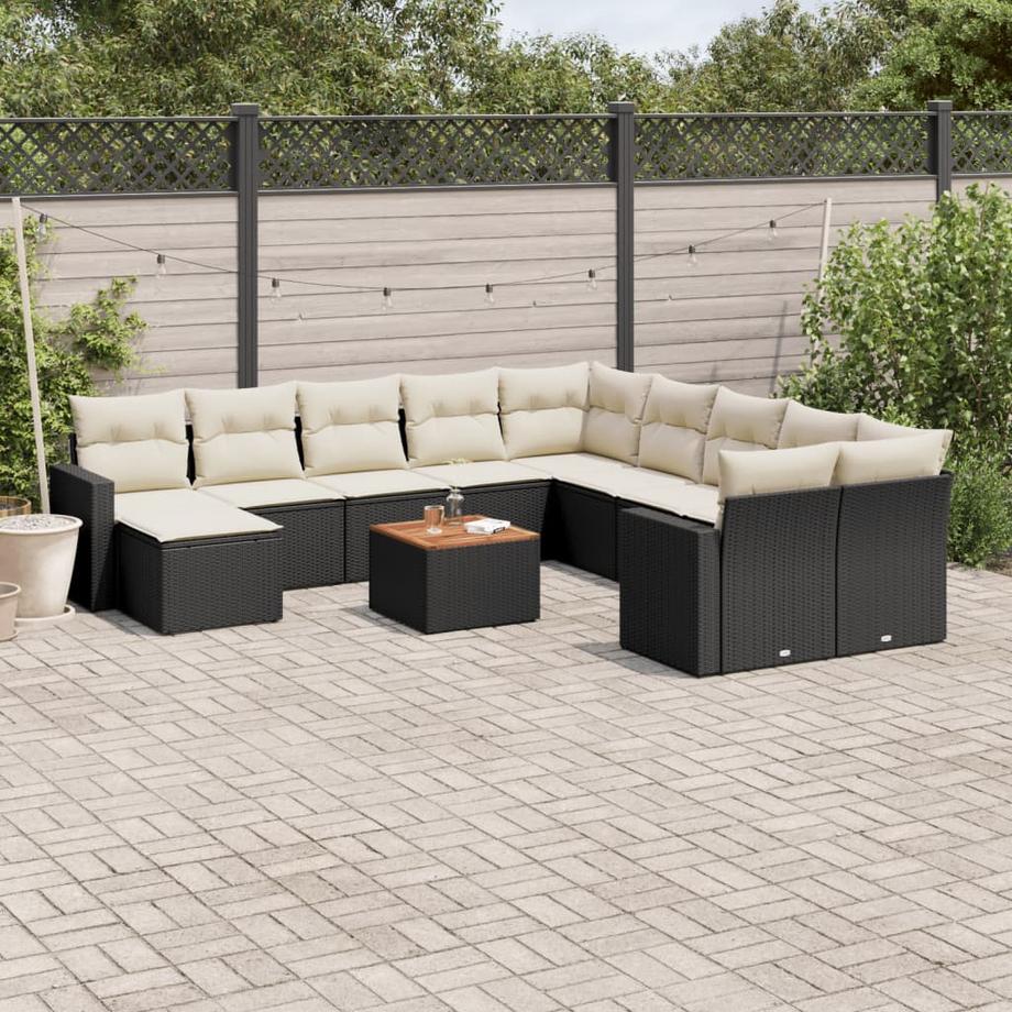 VidaXL Ensemble de canapés de jardin rotin synthétique  