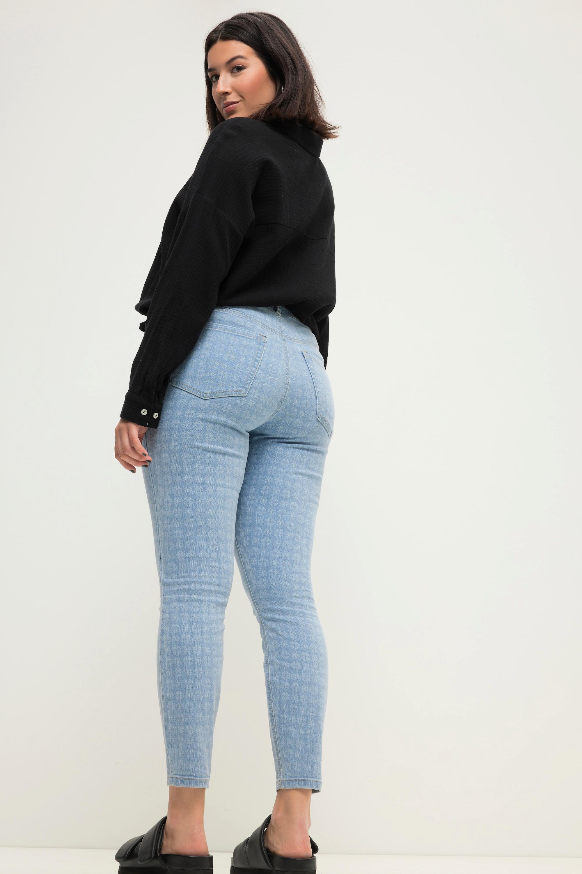 Studio Untold  Skinny jeans a cinque tasche con stampa allover 