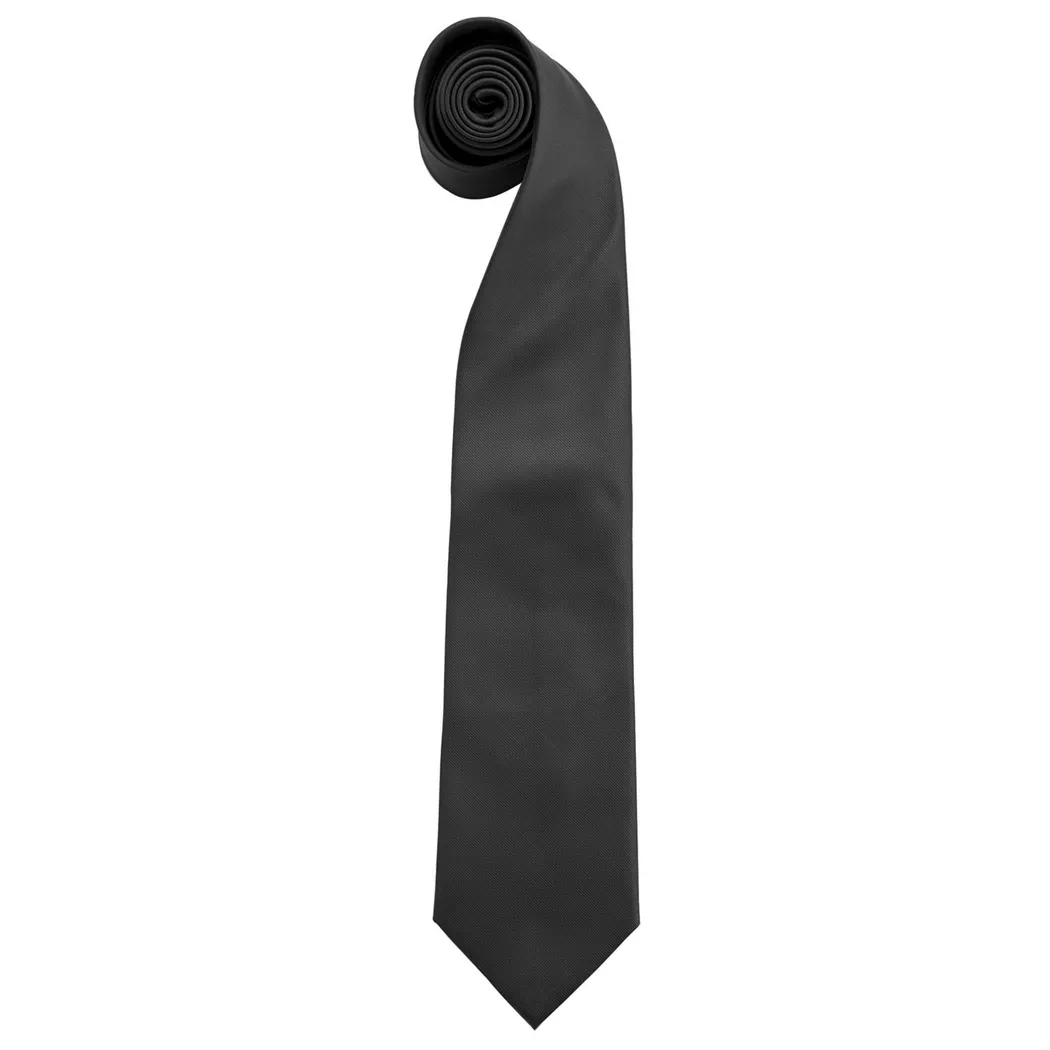 PREMIER - Krawatte Colours, unifarben, für Herren, Schwarz, One Size