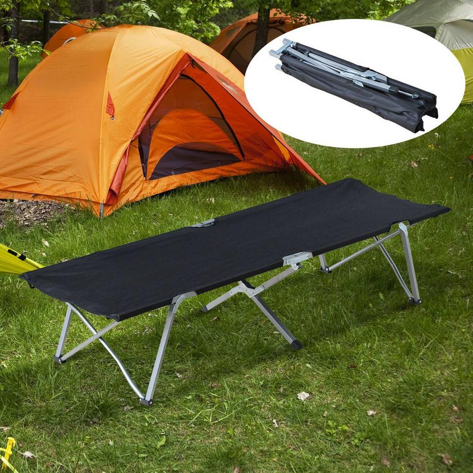 Northio  Feldbett Campingbett mit Tasche Schwarz 