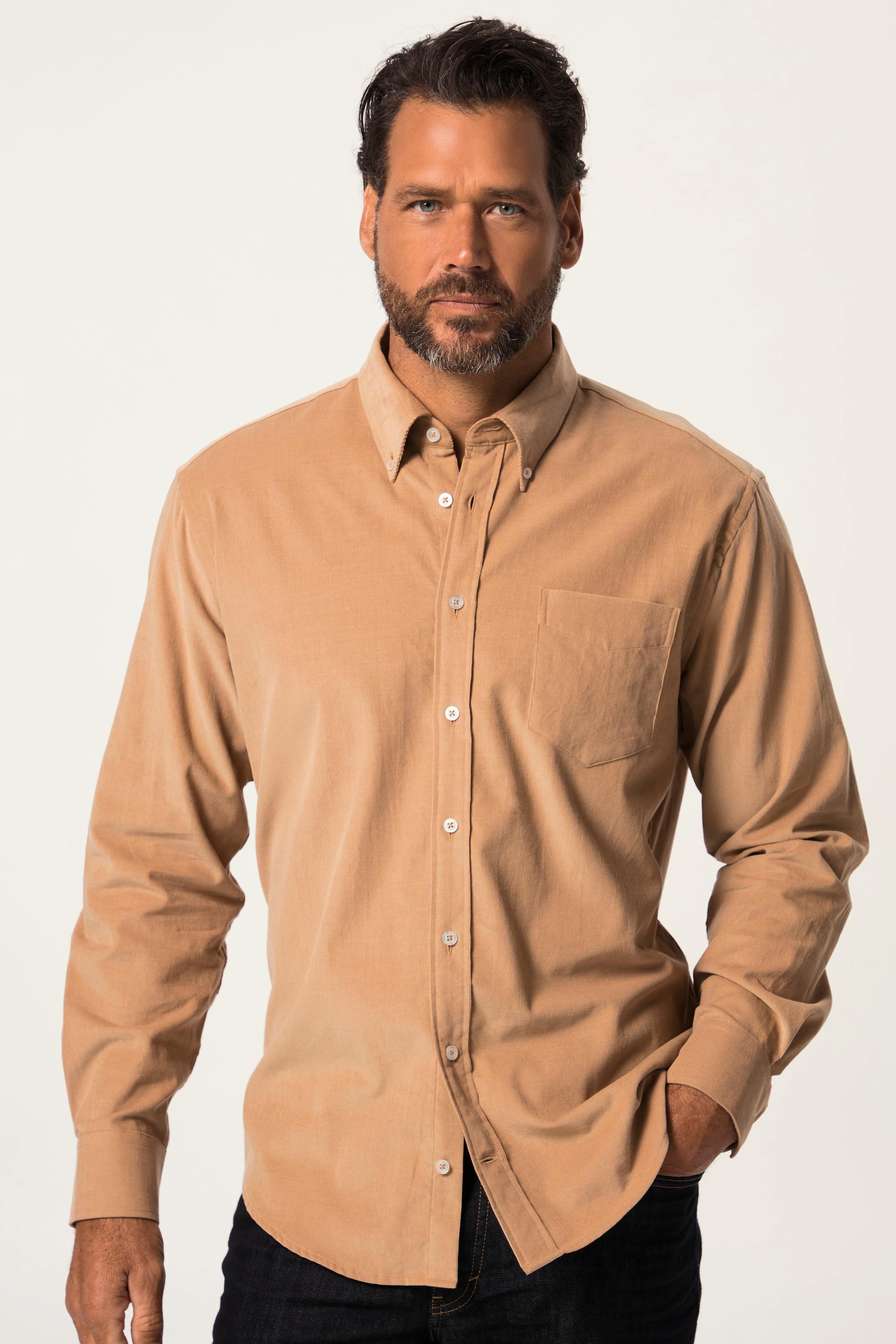 JP1880  Cordhemd, Langarm, Buttondown-Kragen, Modern Fit 