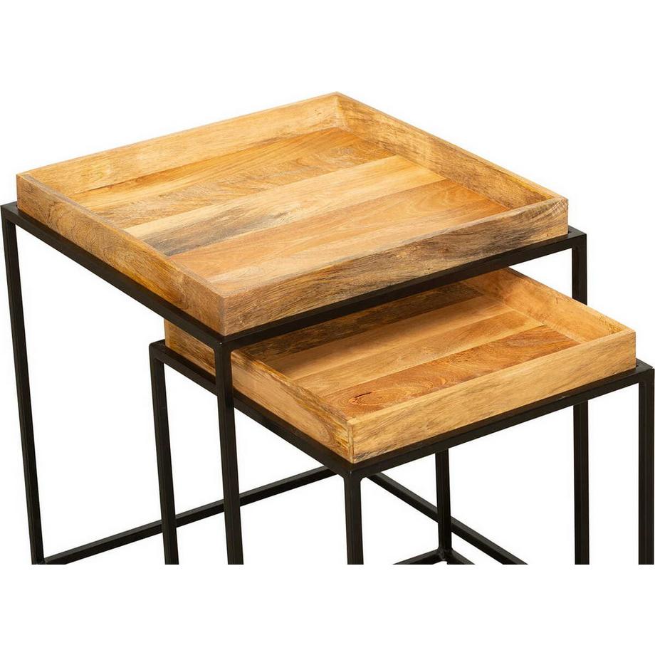 mutoni Beistelltisch Bangalore Mango natur 55 (2-er Set)  