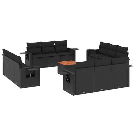 VidaXL set divano da giardino Polirattan  