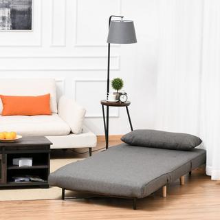 Northio Canapé-Lit, Canapé Simple, Petit, Canapé Pliant Avec Dossier Réglable, Scandinave, Gris, 95X95X80Cm  