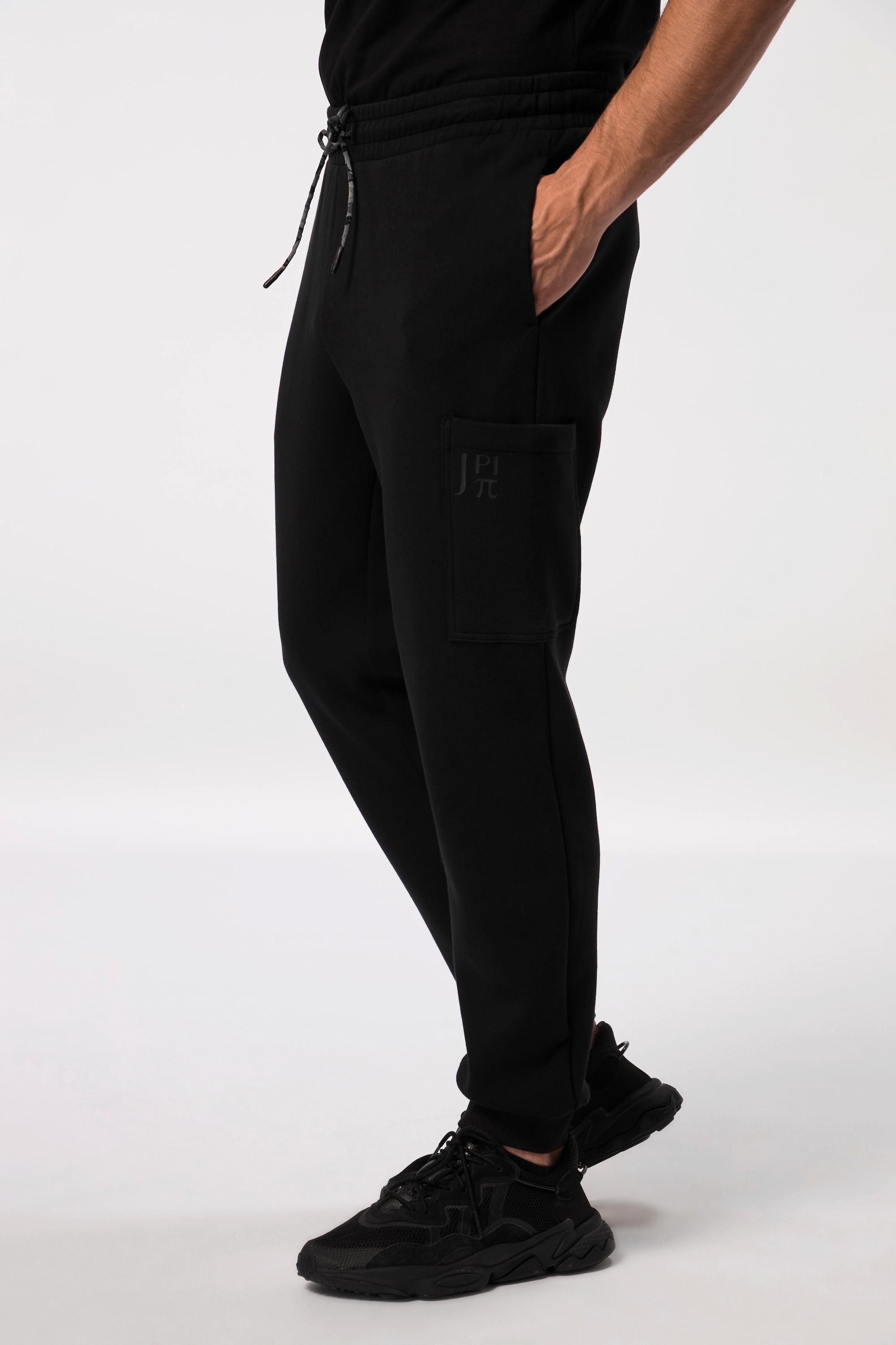 JP1880  Sweat-Cargohose, Fitness, Modern Fit, Elastikbund, seitliche Taschen 