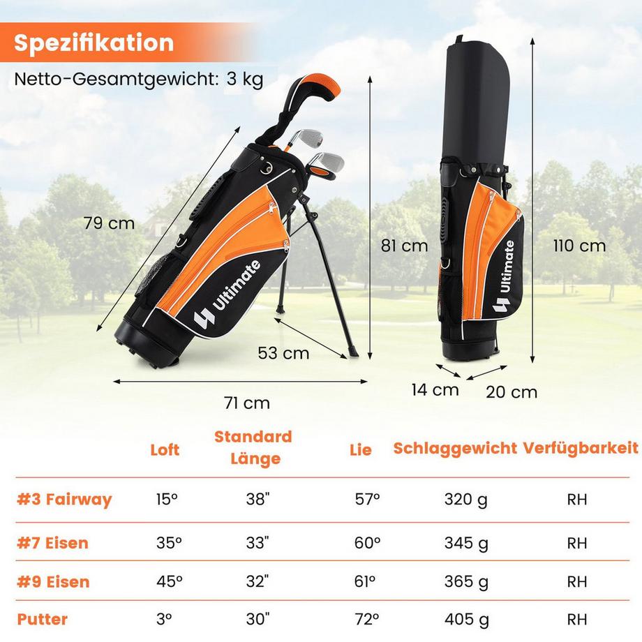 Northix  Set da golf per bambini 11-13 anni 