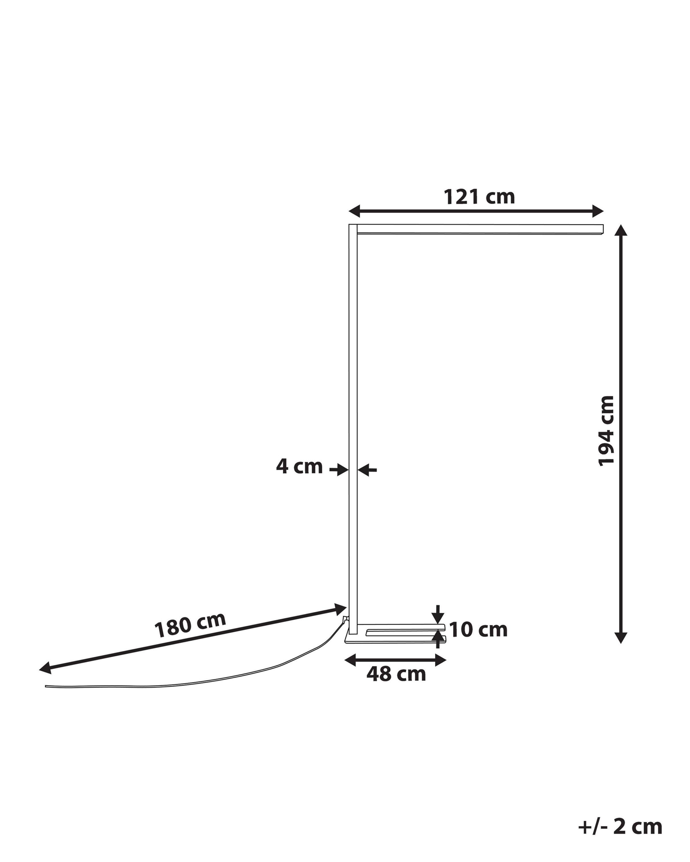 Beliani LED Stehlampe aus Aluminium Industriell MENSA  