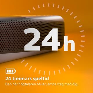 PHILIPS  TAS7807B/00, Bluetooth Speaker schwarz, wasserfest, 24h Akku 