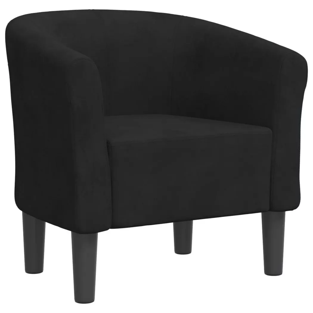 Chaise cabriolet noir velours Vidaxl
