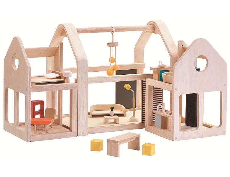 Plan Toys  PlanToys Jouets en bois Maison de poupée Slide N Go 