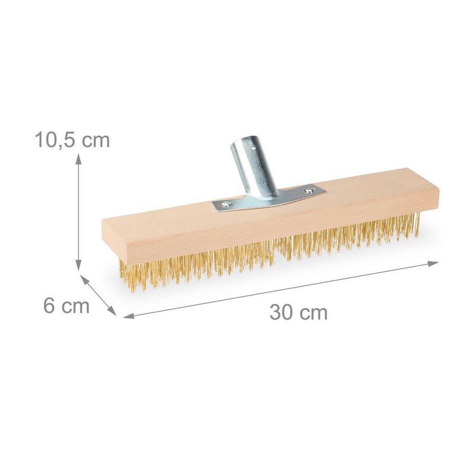 B2X  Drahtbesen mit Stahlbürste im 2er-Set 