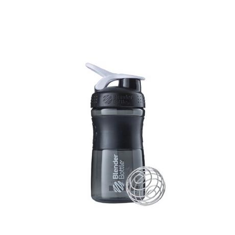 Blender Bottle  20oz / 590ml BlenderBottle SportMixer Flip, Black /White 