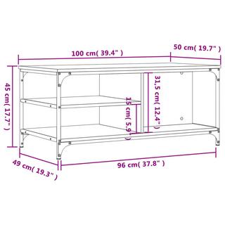 VidaXL Table basse bois d'ingénierie  