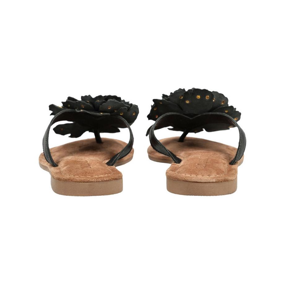Lazamani Sandali con cinghia tra le dita decorati con fiori  