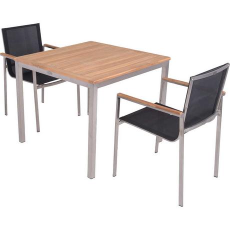 mutoni pleasure Garten Essgruppe Denver Teak (3-tlg)  