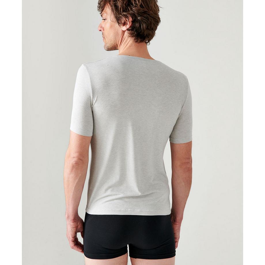 Damart V-Ausschnitt Kurzarm T-Shirt Wärmegrad Medium 3  