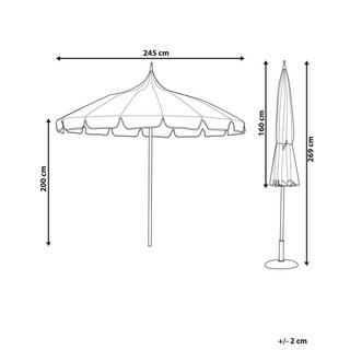 Beliani Marktschirm aus Stoff Retro MINOA  