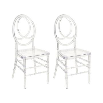Lot de 2 chaises de salle à manger en Polycarbonate Glamour MIDWAY