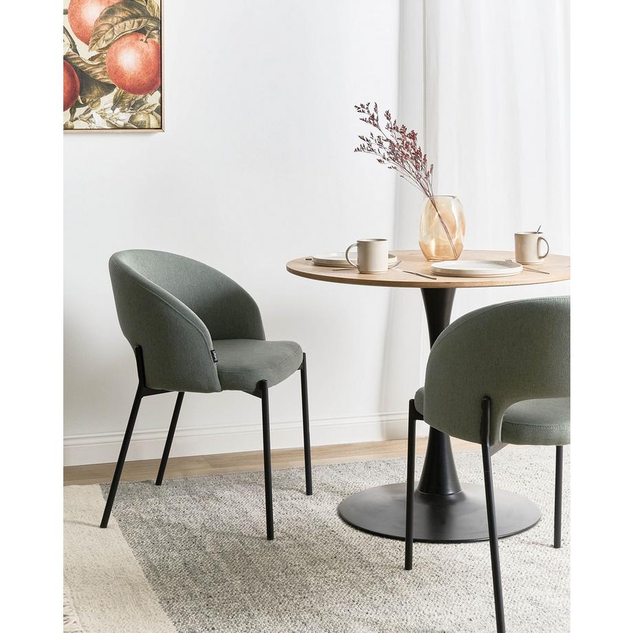 Beliani Set di 2 sedie da pranzo en Tessuto  PENNY  