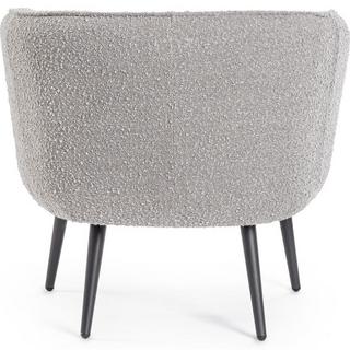 mutoni Fauteuil Avril bouclé gris  