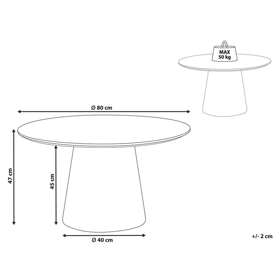 Beliani Couchtisch aus MDF-Platte  WANDO  