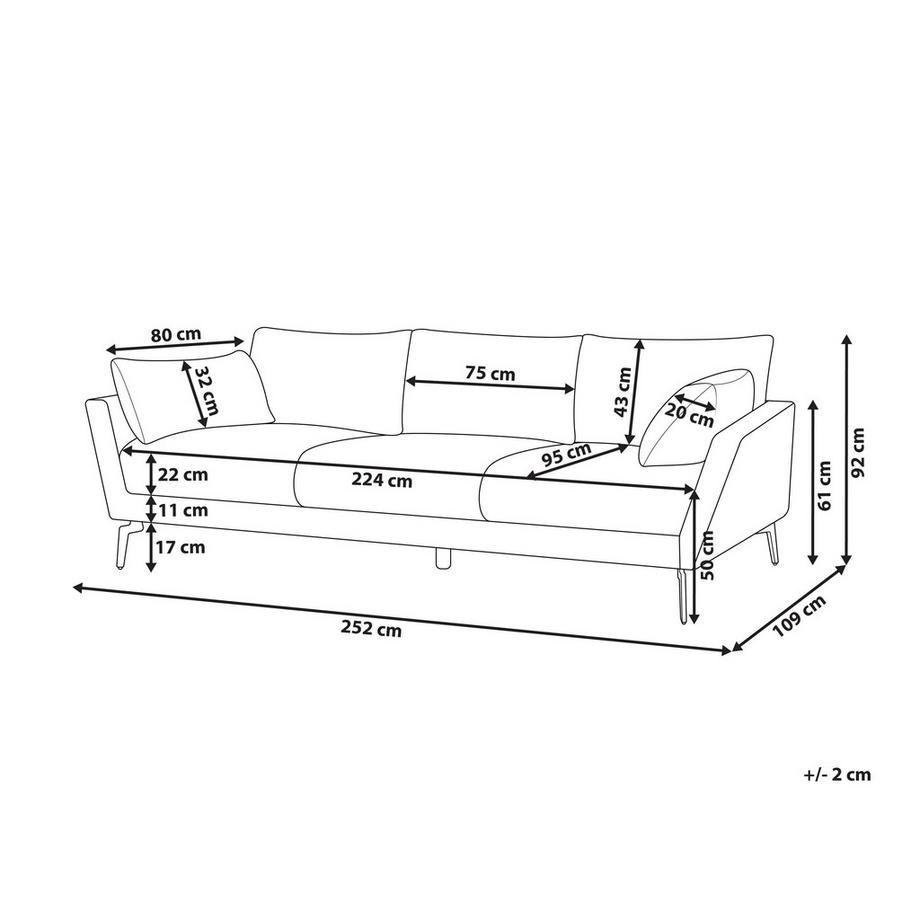 Beliani Canapé en Bouclé Minimaliste NENOLA  
