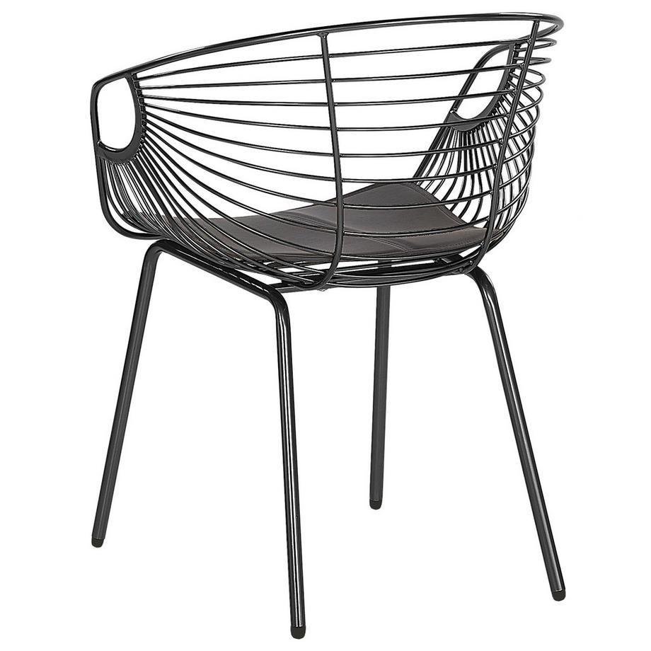 Beliani Lot de 2 chaises de salle à manger en Acier Moderne HOBACK  