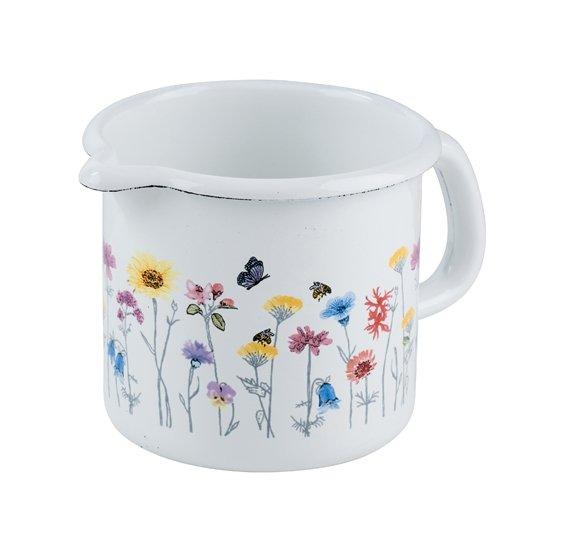 RIESS  Schnabeltopf "Flora" Emaille Ø 14 cm 1,7L 