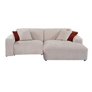 Maison Céphy Ecksofa - Ecke rechts - Cord - Beige - TIRONO von Maison Céphy  