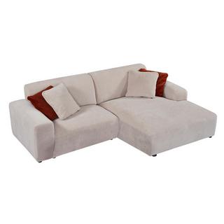 Maison Céphy Divano in Velluto a coste Beige - Angolo a destra - TIRONO di Maison Céphy  