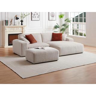 Maison Céphy Ecksofa - Ecke rechts - Cord - Beige - TIRONO von Maison Céphy  