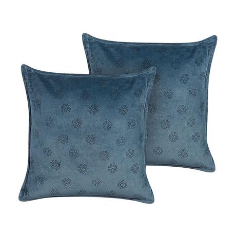 Beliani Lot de 2 coussins en Velours Moderne SESELI  