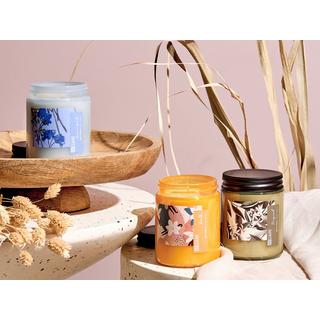 Beliani Lot de 3 bougies parfumées en Cire de soja FRUITY BLOOM  