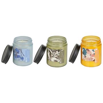 Set di 3 Candele Profumate en Cera di Soia FRUITY BLOOM