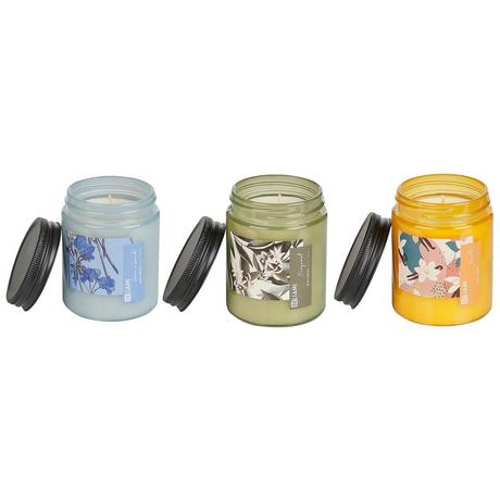 Beliani Lot de 3 bougies parfumées en Cire de soja FRUITY BLOOM  