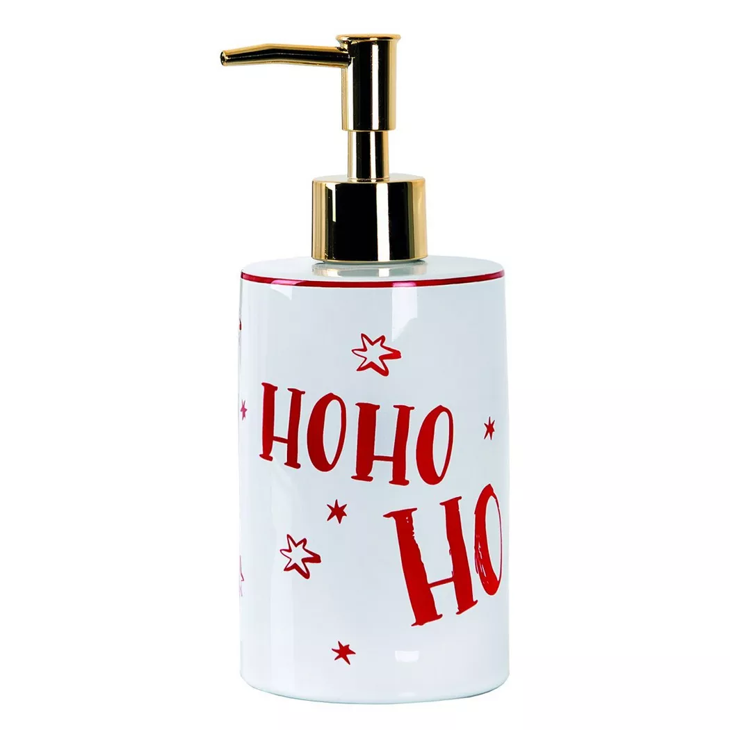 diaqua Seifenspender ""Hoho Ho" 400 ml, Rot/Gold/Weiss"