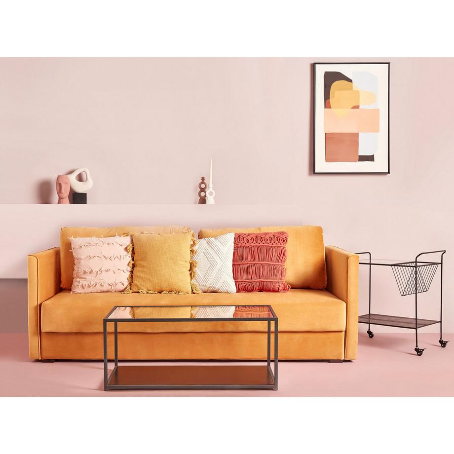 Beliani Dekokissen aus Baumwolle Boho AKKOY  